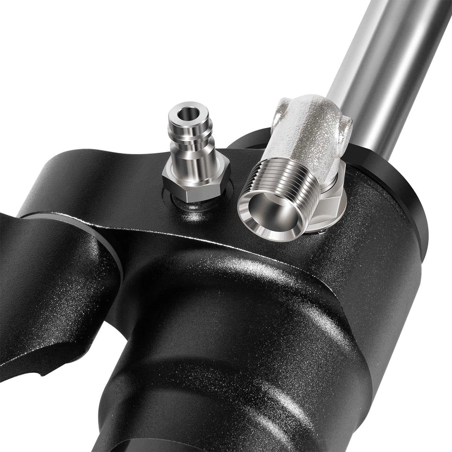 300HP HC5345-3 Hydraulic Steering Cylinder - 10.3MPa/1500PSI Pressure for Outboard Boats up to 300HP, Front-Mount Aluminum Alloy Cylinder with Two-Way Lock Valve & ORB Fittings-for Single/Twin Engines